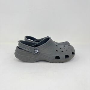 Crocs Classic Round Toe Gray Smoke Breathable Clogs Sandals Youth Size 2